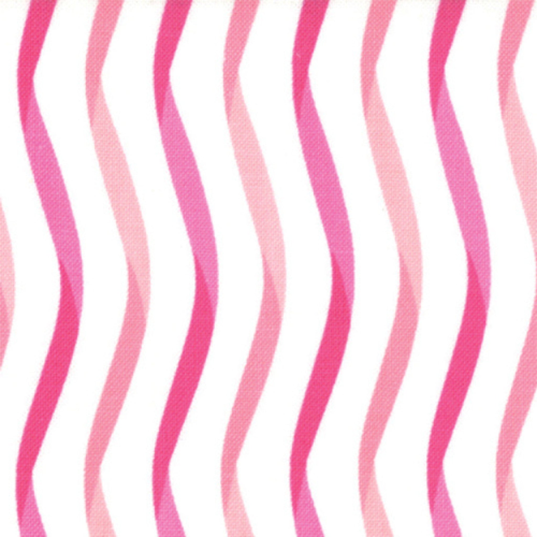 Me and My Sister wavy ribbon stripes pink white fabric for baby quilts and patchwork