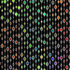 Rainbow jewel bead vertical stripes green orange red blue purple yellow on black digitally printed quilting fabric Jason Yenter In The Beginning Fabrics