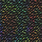 Rainbow jewel bead vertical stripes green orange red blue purple yellow on black digitally printed quilting fabric Jason Yenter In The Beginning Fabrics