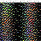 Rainbow jewel bead vertical stripes green orange red blue purple yellow on black digitally printed quilting fabric Jason Yenter In The Beginning Fabrics