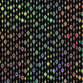 Rainbow jewel bead vertical stripes green orange red blue purple yellow on black digitally printed quilting fabric Jason Yenter In The Beginning Fabrics