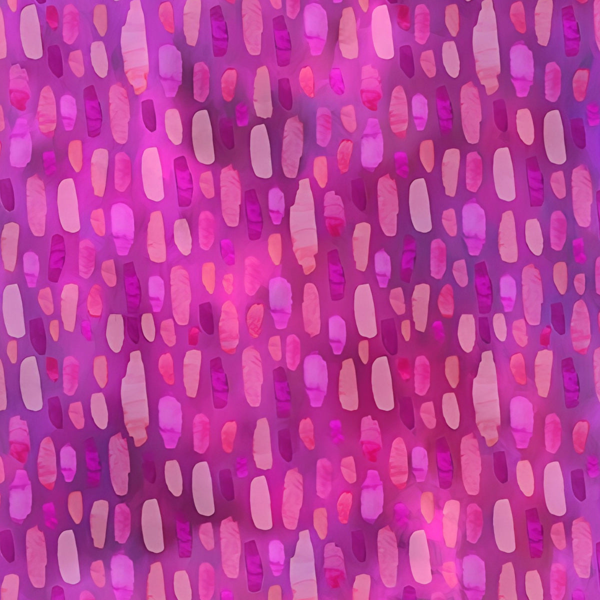 Scattered oval brushstroke dashes pink blush peach magenta vibrant fuchsia purple background digitally printed blender quilting fabric Jason Yenter In The Beginning Fabrics