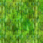 Scattered oval brushstroke dashes forest emerald lime pale mint vivid grass green background digitally printed blender quilting fabric Jason Yenter In The Beginning Fabrics