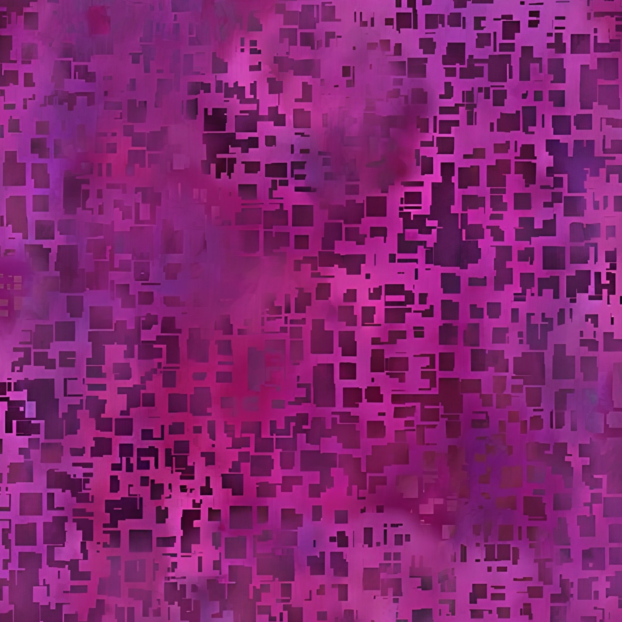 Scattered small squares rectangles violet magenta lavender fuchsia purple watercolour wash geometric tonal blender digitally printed quilting fabric Jason Yenter In The Beginning Fabrics