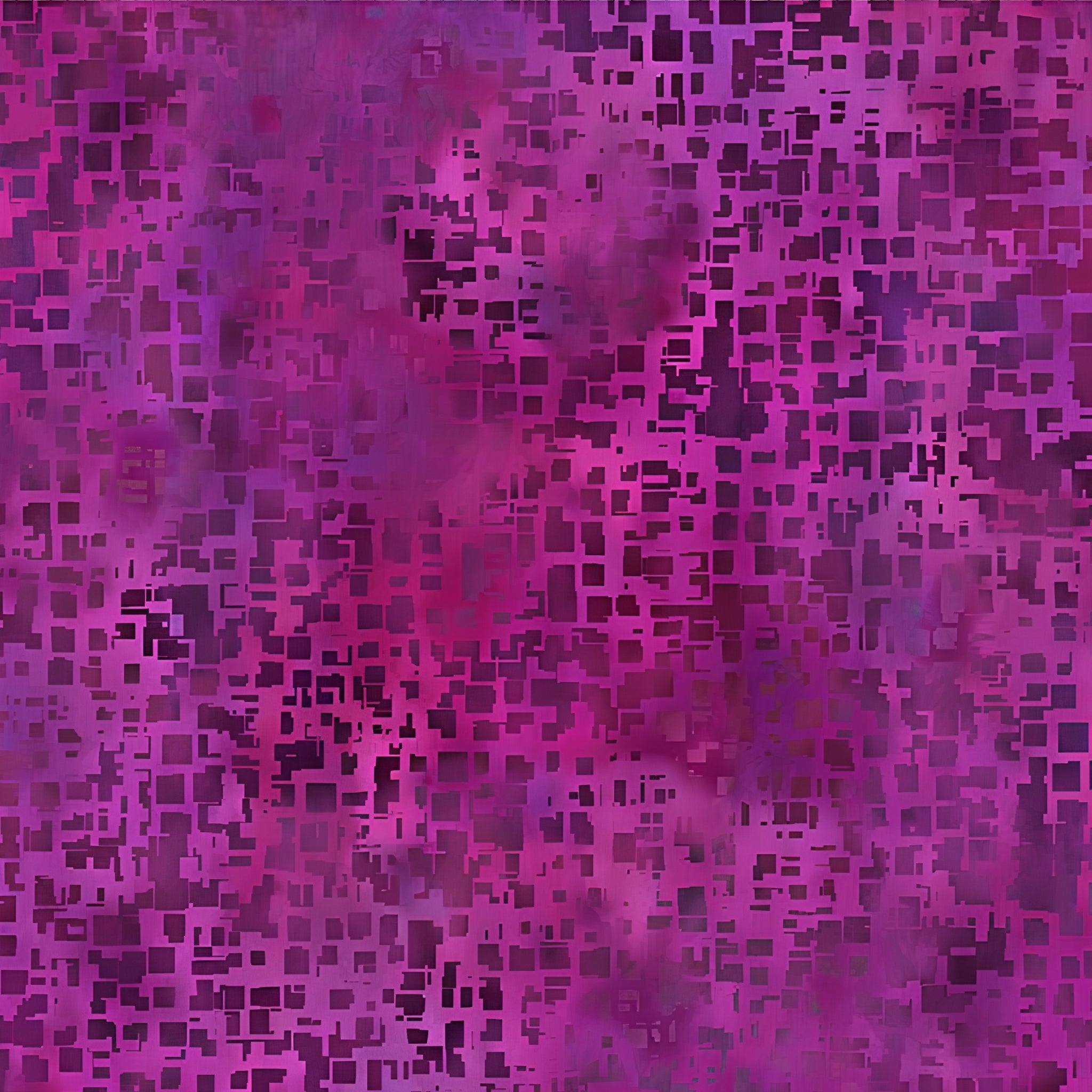 Scattered small squares rectangles violet magenta lavender fuchsia purple watercolour wash geometric tonal blender digitally printed quilting fabric Jason Yenter In The Beginning Fabrics