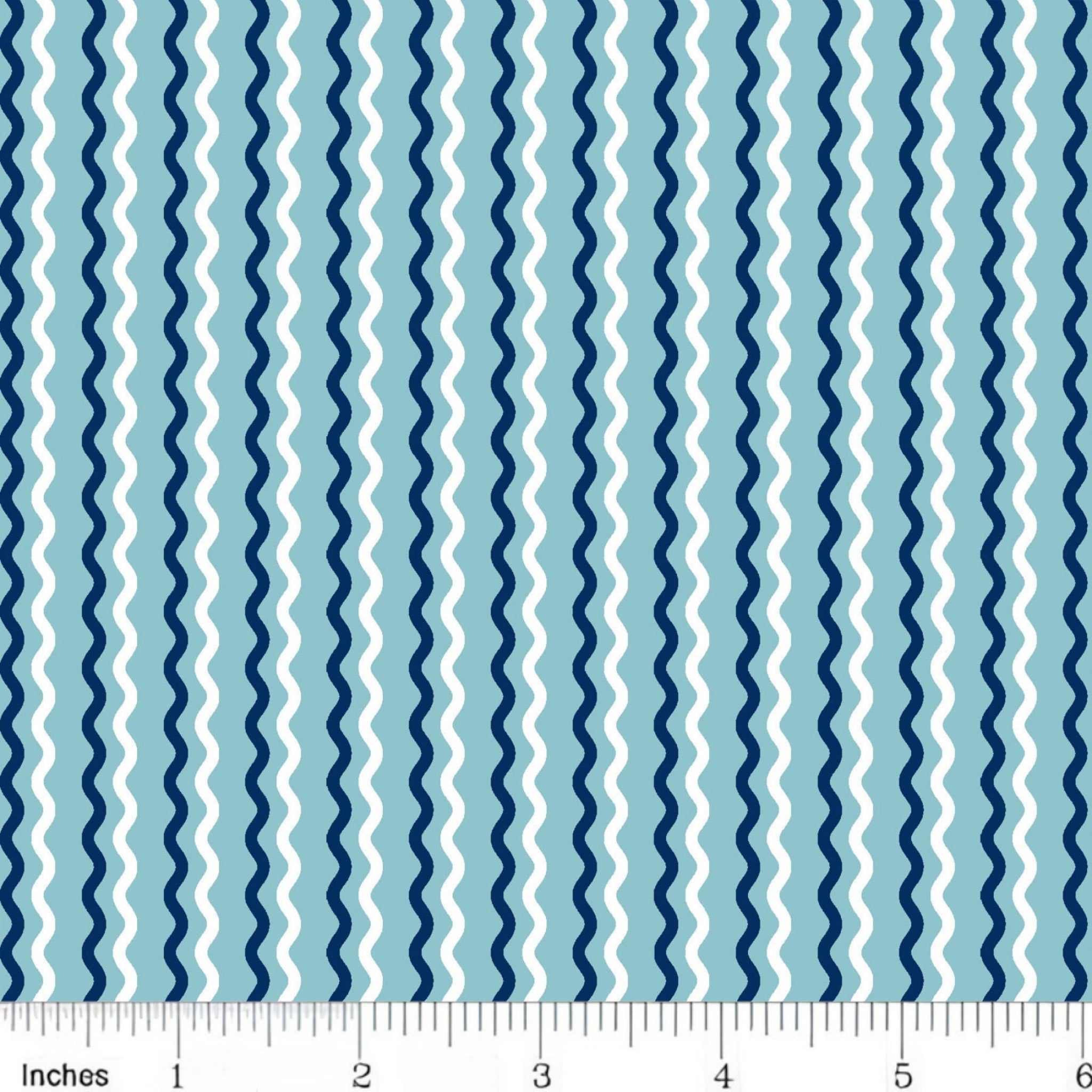 Wavy zig zag stripe teal white navy blue blender quilting fabric sashing borders binding beach quilts patchwork projects