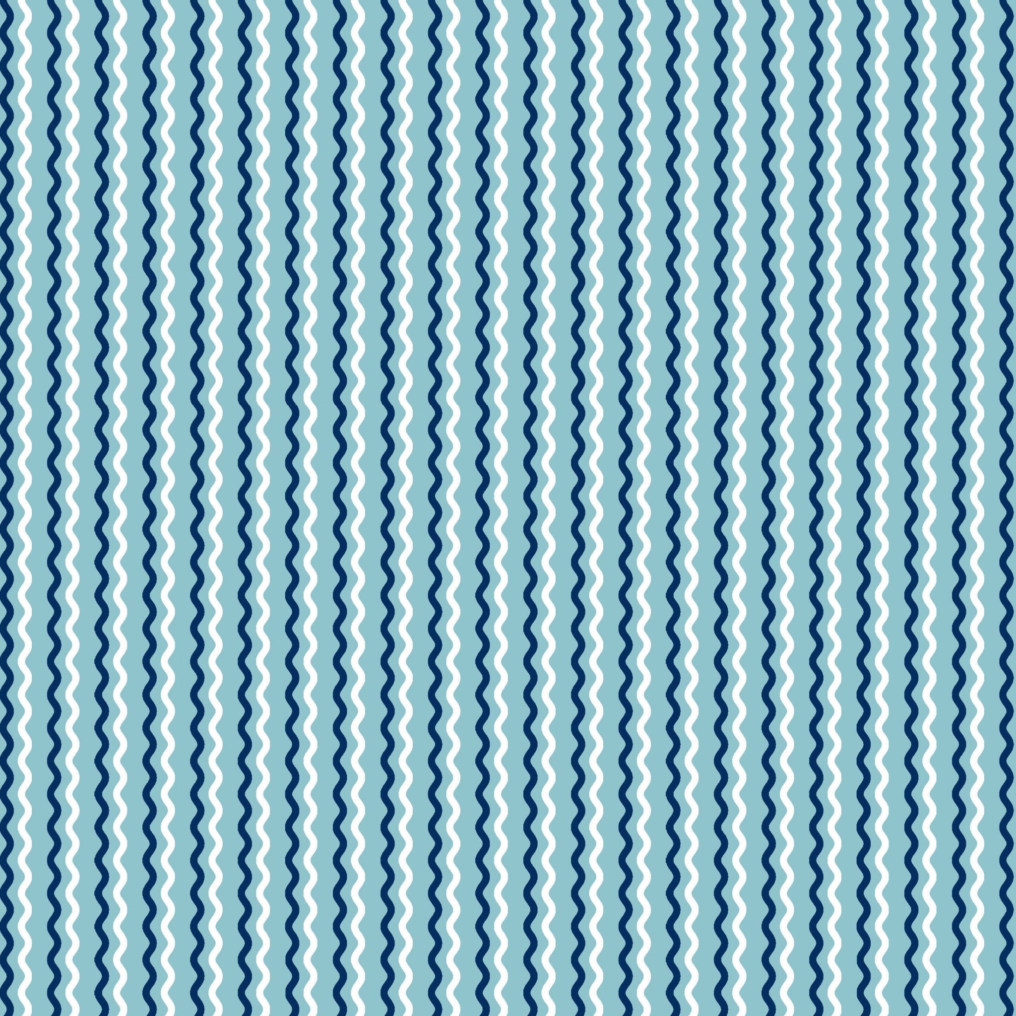 Wavy zig zag stripe teal white navy blue blender quilting fabric sashing borders binding beach quilts patchwork projects