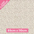 Waltzing Matilda lyrics sepia-brown script cream fabric for Australian-themed quilts and heritage patchwork projects