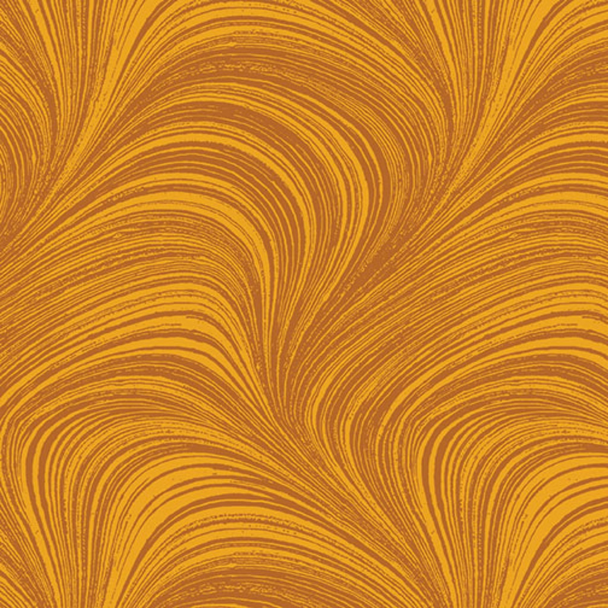 Tonal amber fabric with an all-over wave and brushstroke pattern, perfect as a quilt blender
