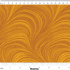 Tonal amber fabric with an all-over wave and brushstroke pattern, perfect as a quilt blender