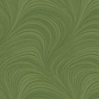 Tonal basil green fabric with an all-over wave and brushstroke pattern, perfect as a quilt blender