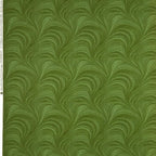 Tonal basil green fabric with an all-over wave and brushstroke pattern, perfect as a quilt blender