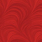 Tonal cayenne red fabric with an all-over wave and brushstroke pattern, perfect as a quilt blender