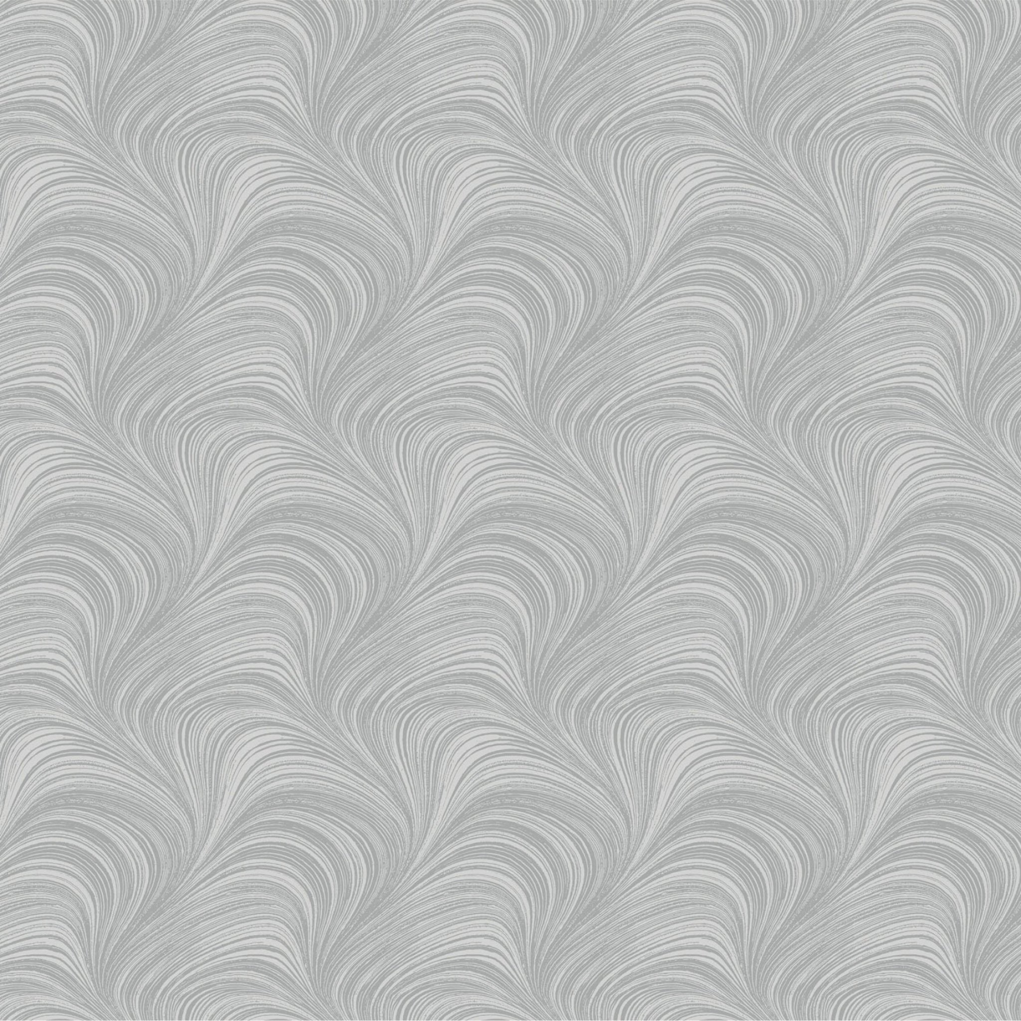 Tonal cloud grey fabric with an all-over wave and brushstroke pattern, perfect as a quilt blender