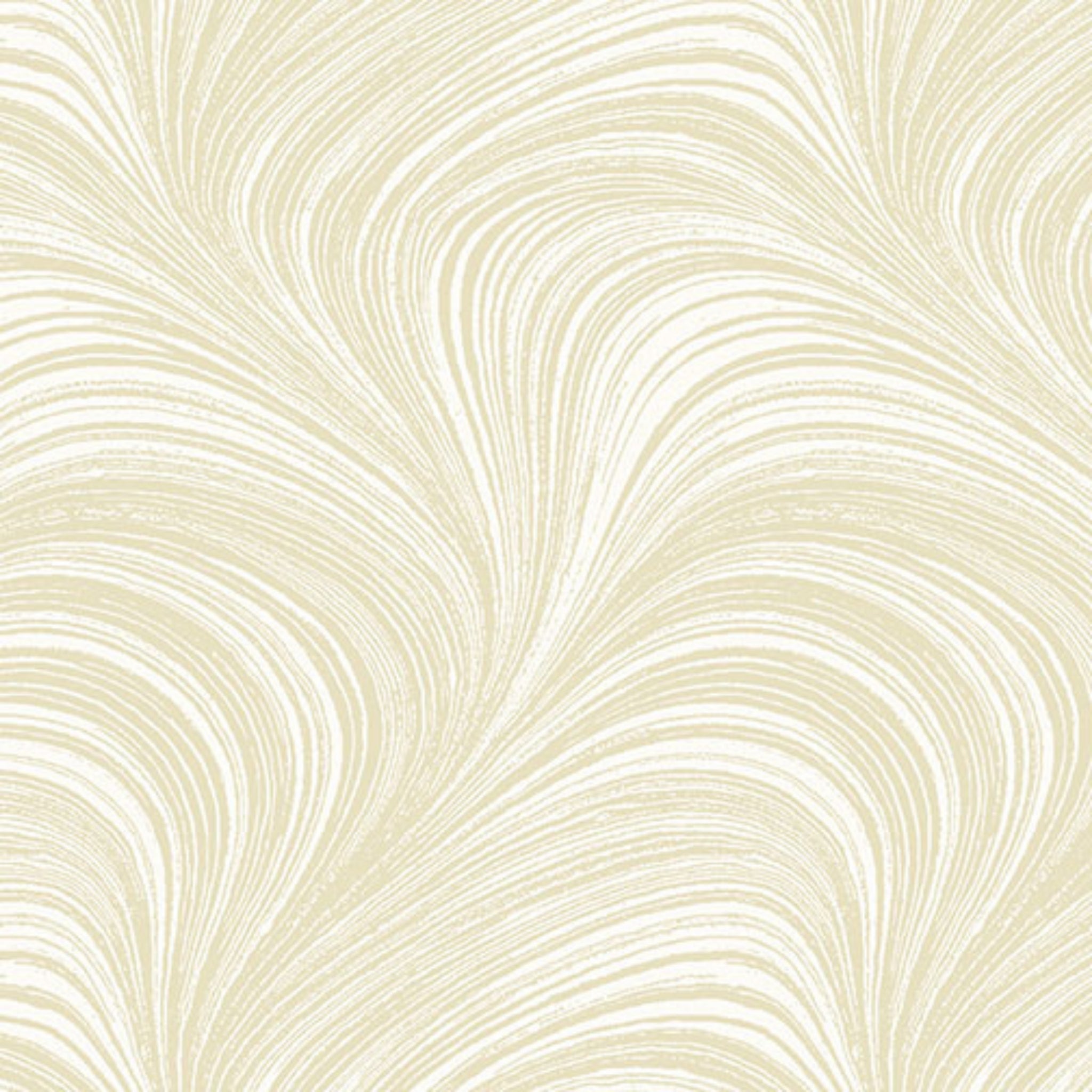 Tonal cream fabric with an all-over wave and brushstroke pattern, perfect as a quilt blender