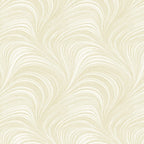 Tonal cream fabric with an all-over wave and brushstroke pattern, perfect as a quilt blender