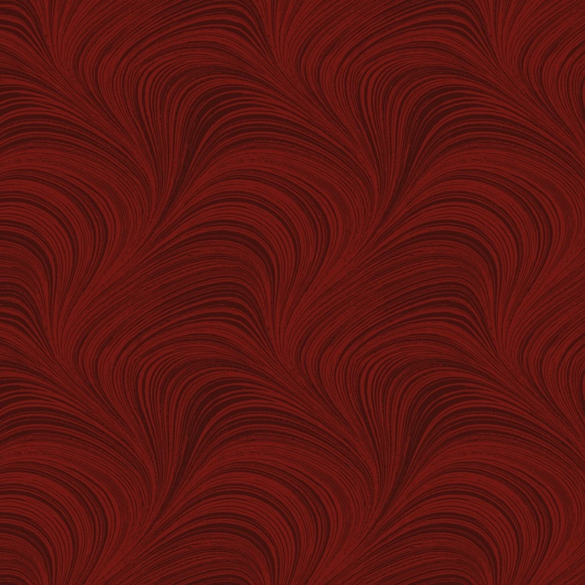 Tonal dark red fabric with an all-over wave and brushstroke pattern, perfect as a quilt blender