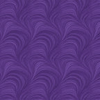 Tonal grape purple fabric with an all-over wave and brushstroke pattern, perfect as a quilt blender