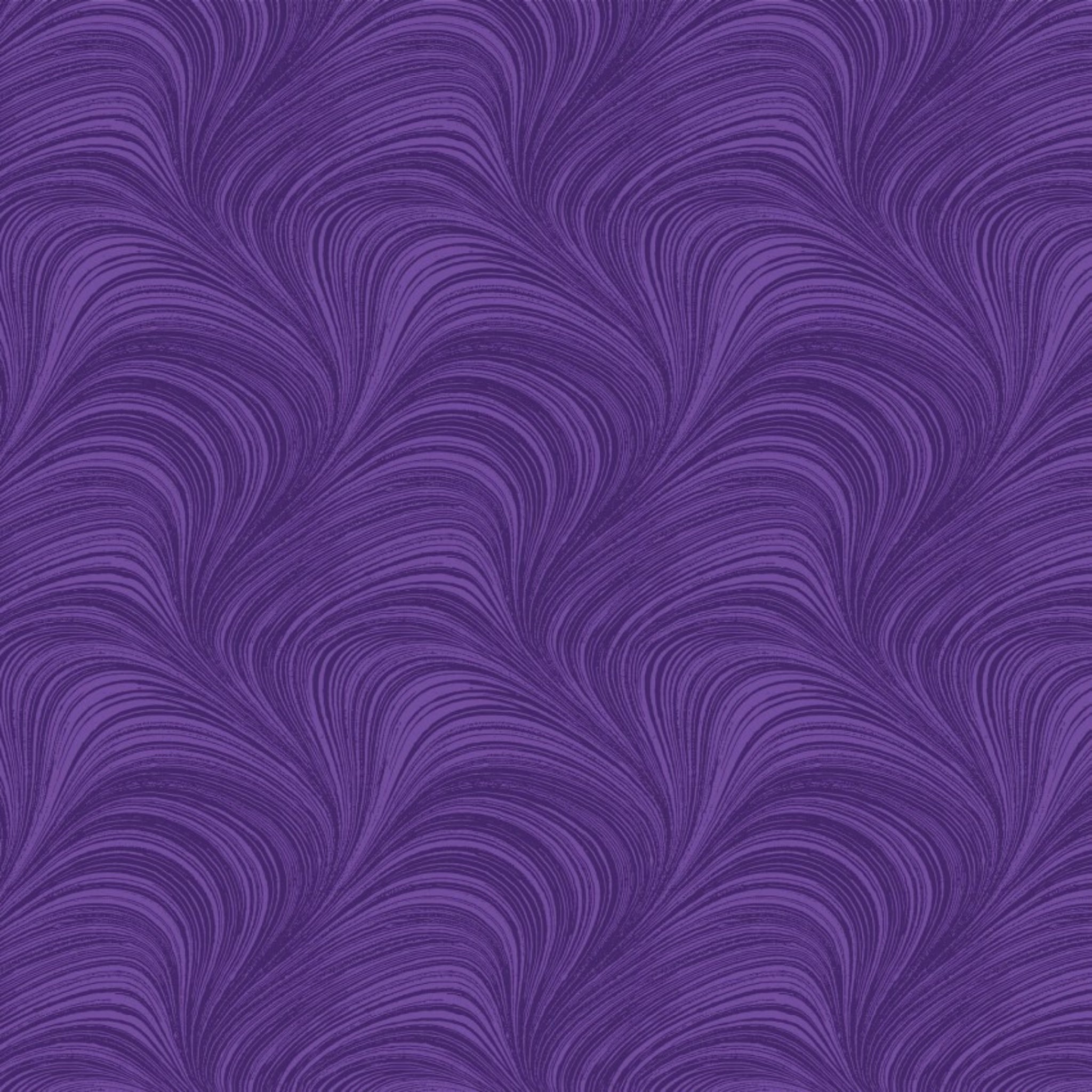 Tonal grape purple fabric with an all-over wave and brushstroke pattern, perfect as a quilt blender