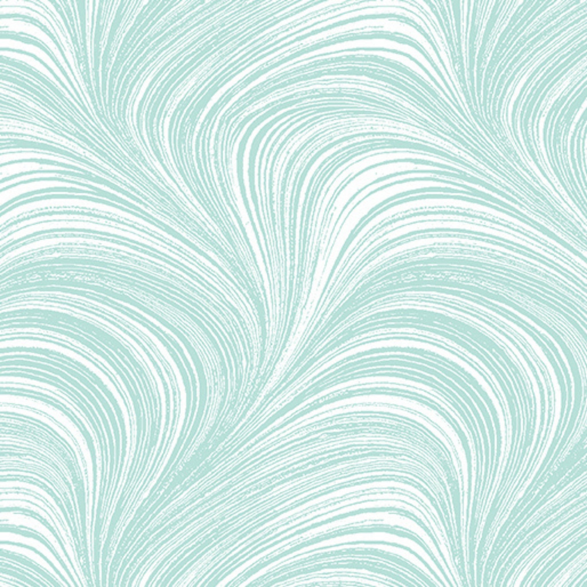 Pearlescent ice blue fabric with an all-over wave and brushstroke pattern, perfect as a blender