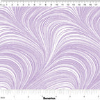 Pearlescent lavender fabric with an all-over wave and brushstroke pattern, perfect as a blender