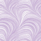 Pearlescent lavender fabric with an all-over wave and brushstroke pattern, perfect as a blender