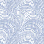 Pearlescent light blue fabric with an all-over wave and brushstroke pattern, perfect as a blender