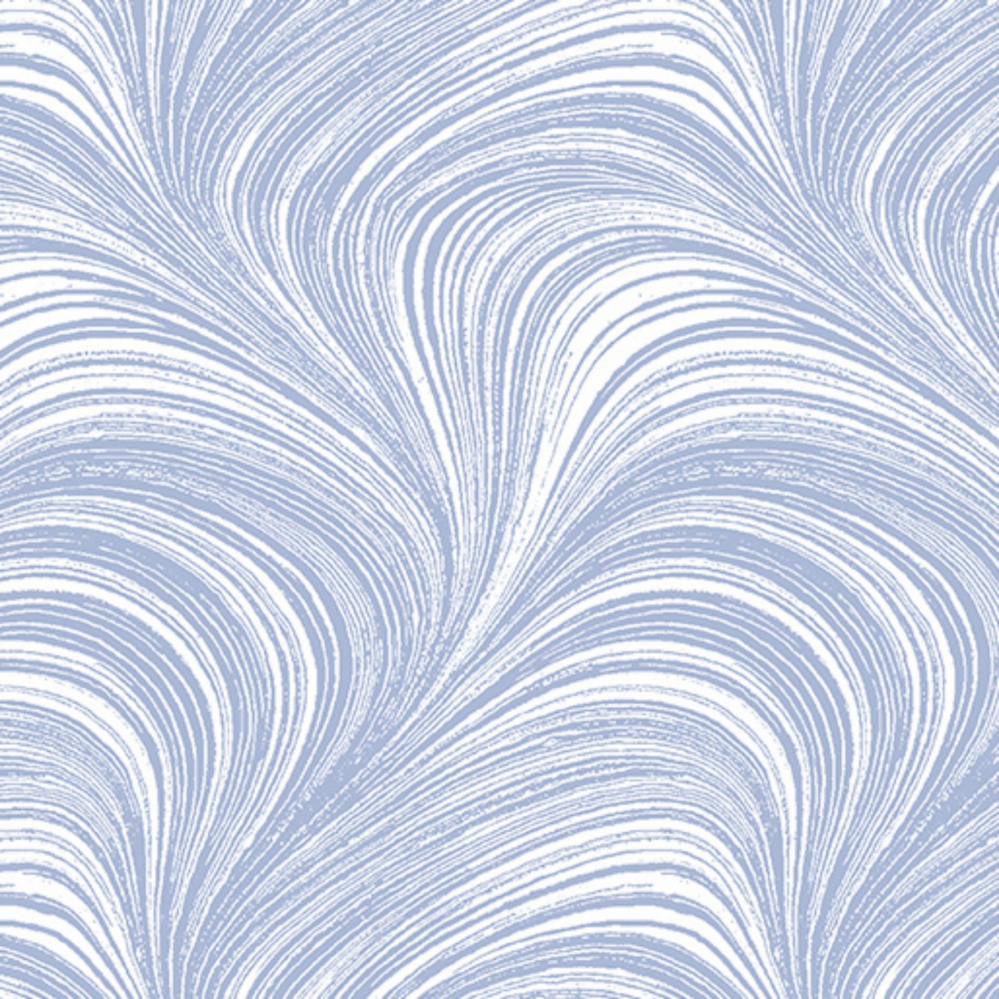 Pearlescent light blue fabric with an all-over wave and brushstroke pattern, perfect as a blender