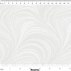 Tonal light grey fabric with an all-over wave and brushstroke pattern, perfect as a quilt blender