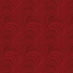 Tonal medium red fabric with an all-over wave and brushstroke pattern, perfect as a quilt blender