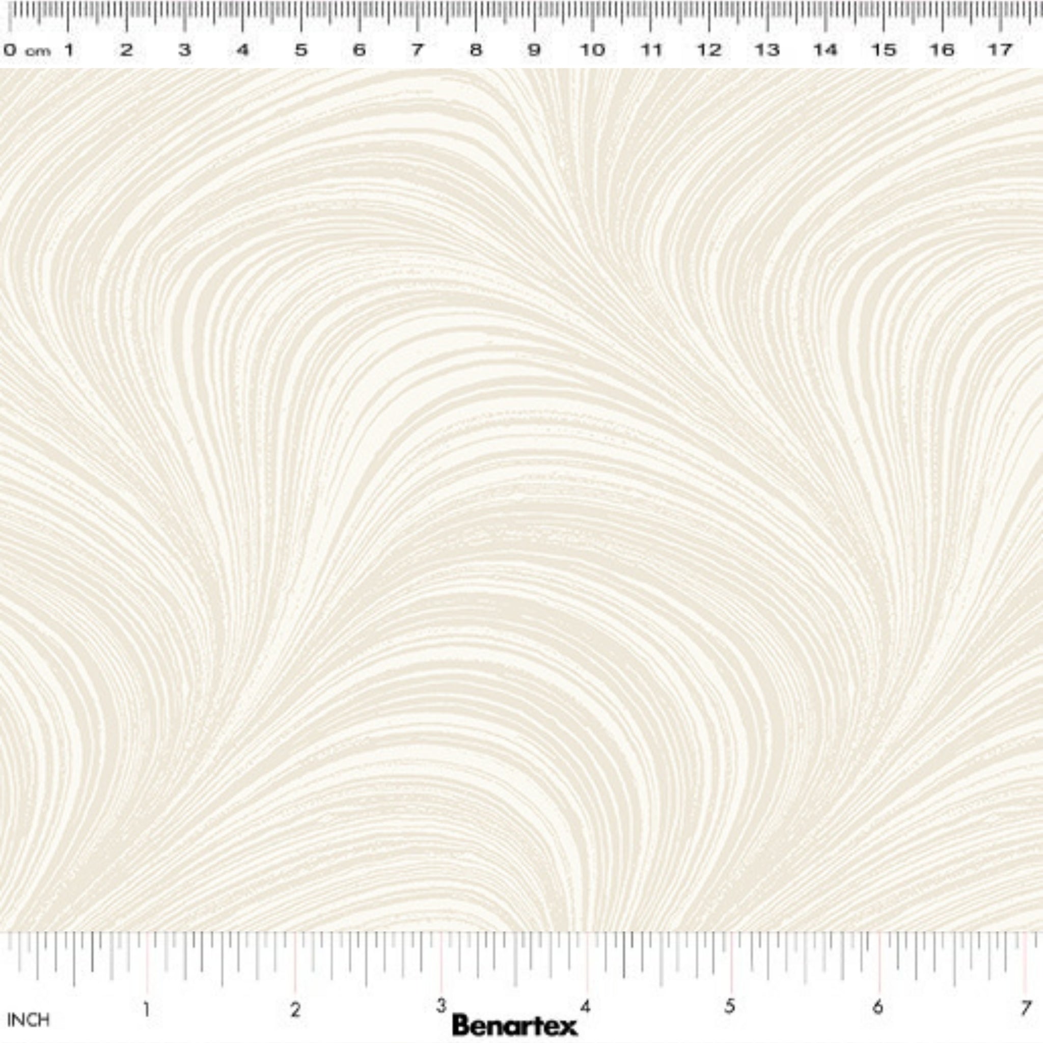 Tonal off-white fabric with an all-over wave and brushstroke pattern, perfect as a neutral blender