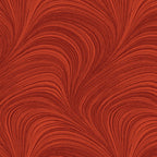Tonal paprika red fabric with an all-over wave and brushstroke pattern, perfect as a quilt blender