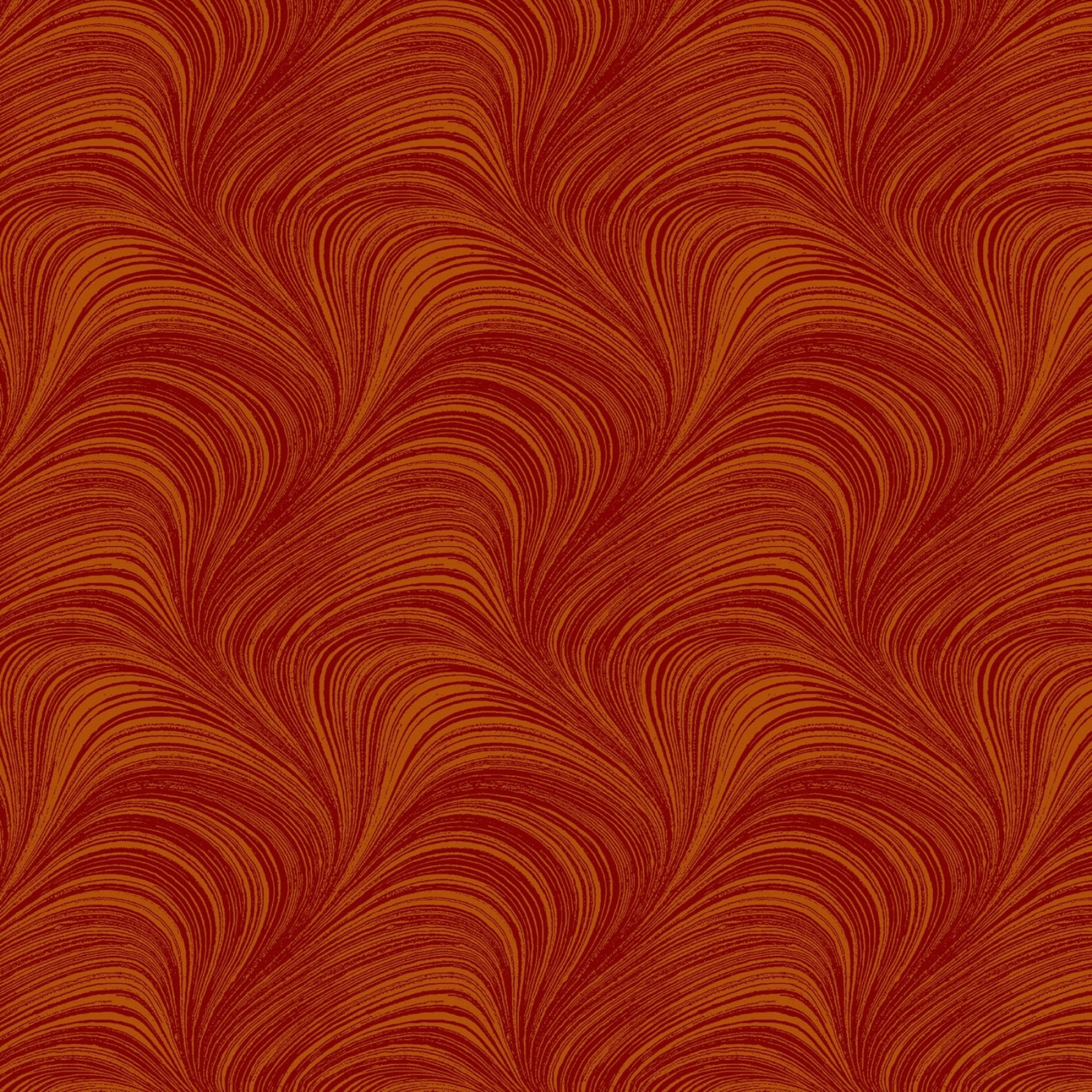Tonal paprika red fabric with an all-over wave and brushstroke pattern, perfect as a quilt blender