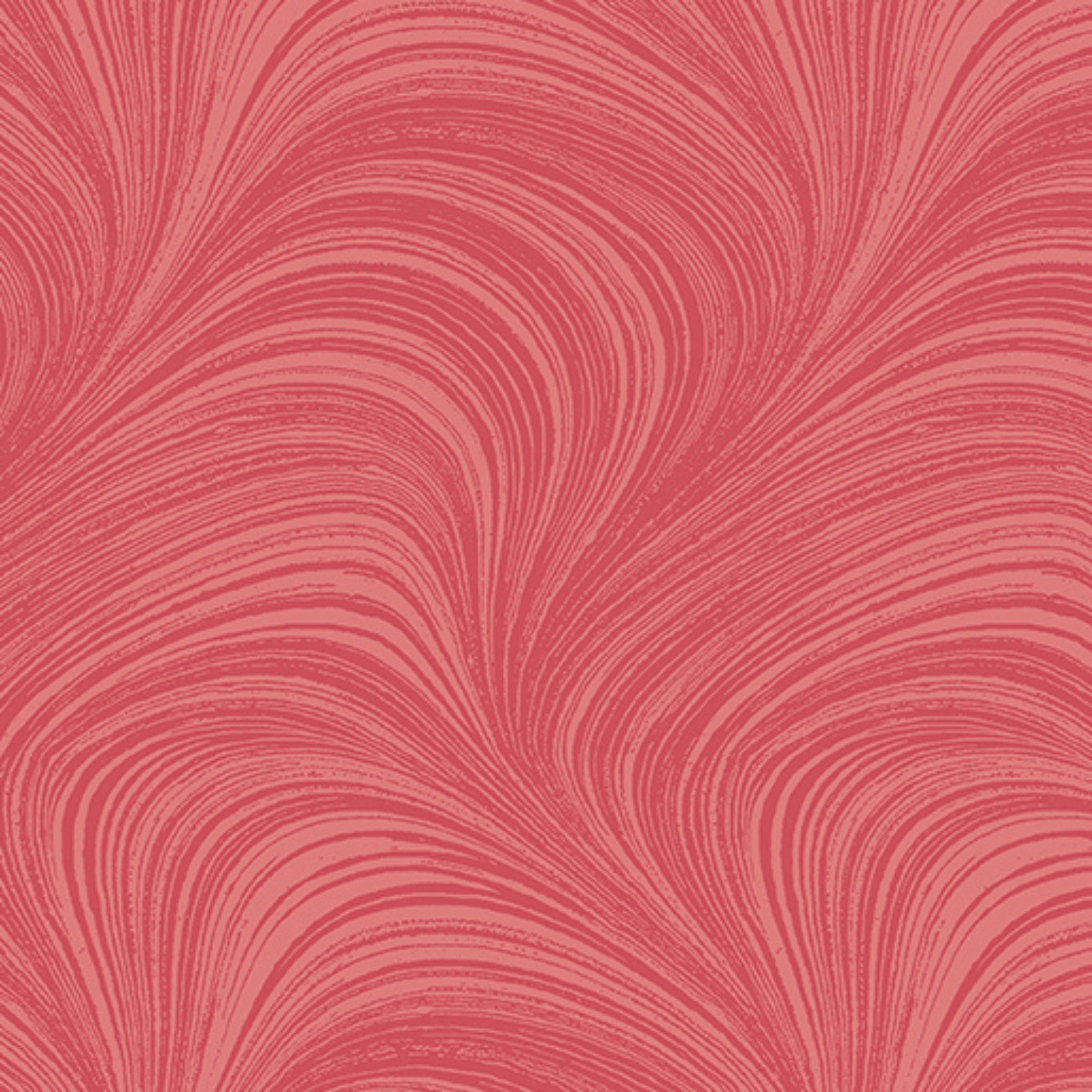 Tonal raspberry red fabric with an all-over wave and brushstroke pattern, perfect as a quilt blender