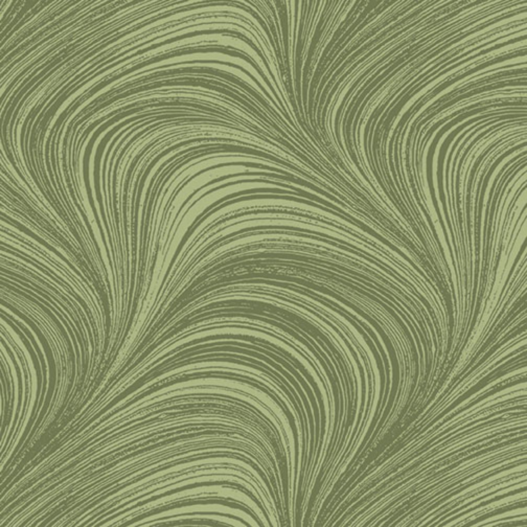 Tonal sage green fabric with an all-over wave and brushstroke pattern, perfect as a quilt blender