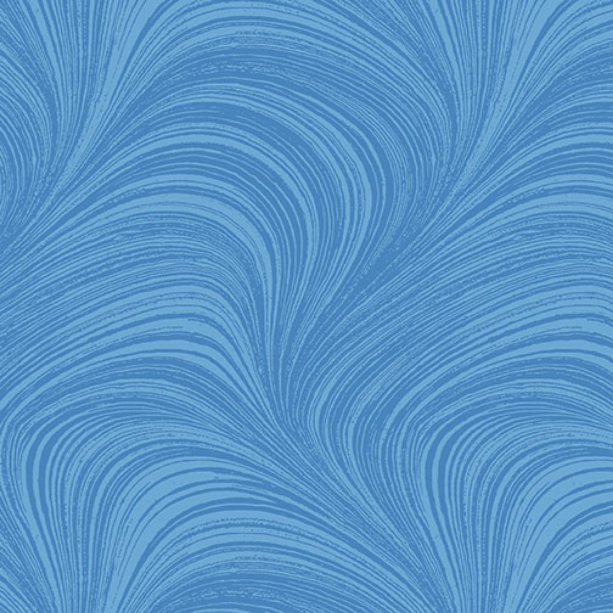 Tonal sky blue fabric with an all-over wave and brushstroke pattern, perfect as a quilt blender