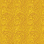 Tonal sun yellow fabric with an all-over wave and brushstroke pattern, perfect as a quilt blender