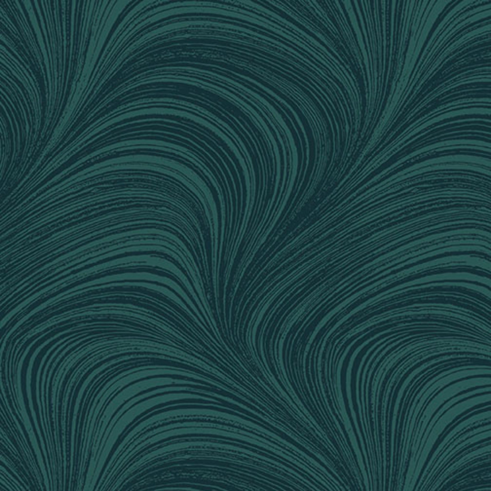 Tonal teal green fabric with an all-over wave and brushstroke pattern, perfect as a quilt blender