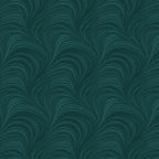 Tonal teal green fabric with an all-over wave and brushstroke pattern, perfect as a quilt blender