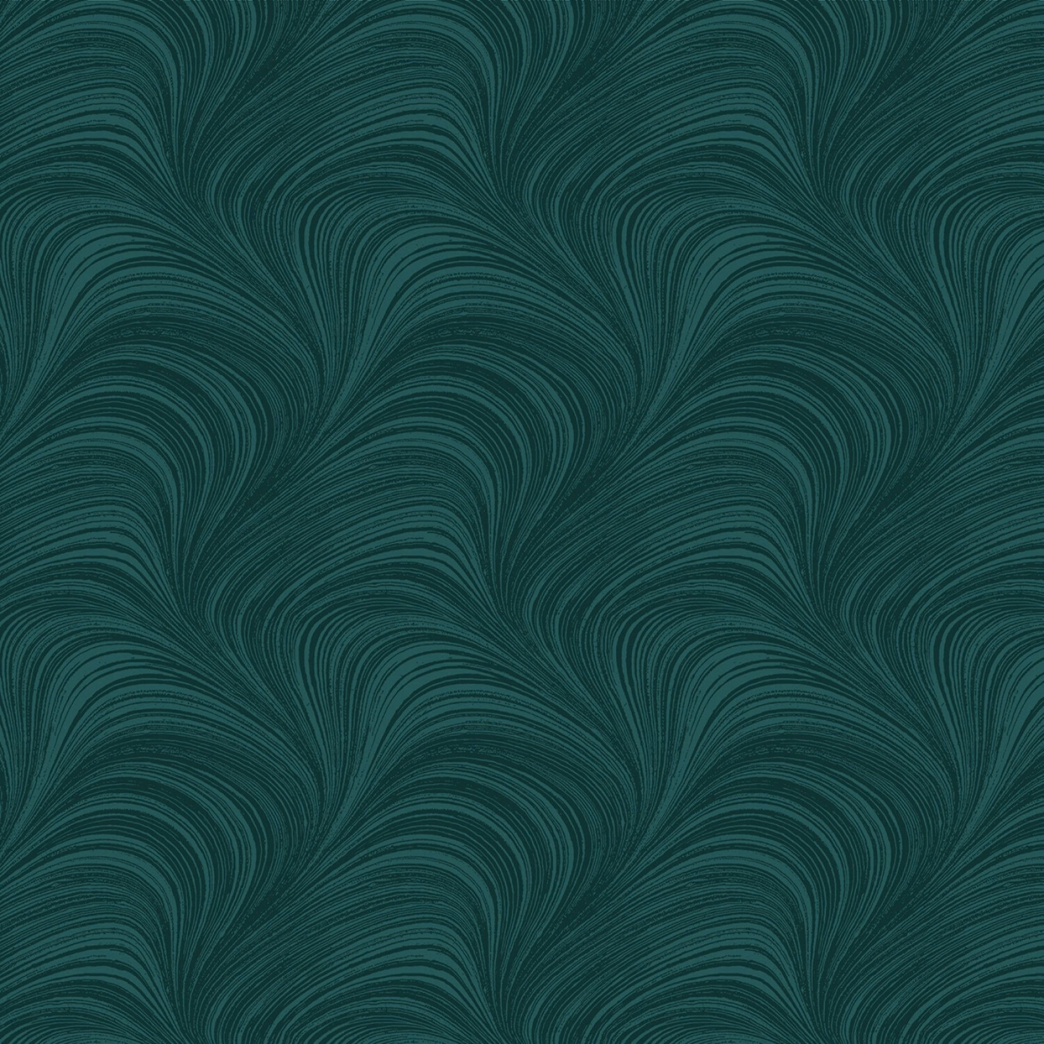 Tonal teal green fabric with an all-over wave and brushstroke pattern, perfect as a quilt blender