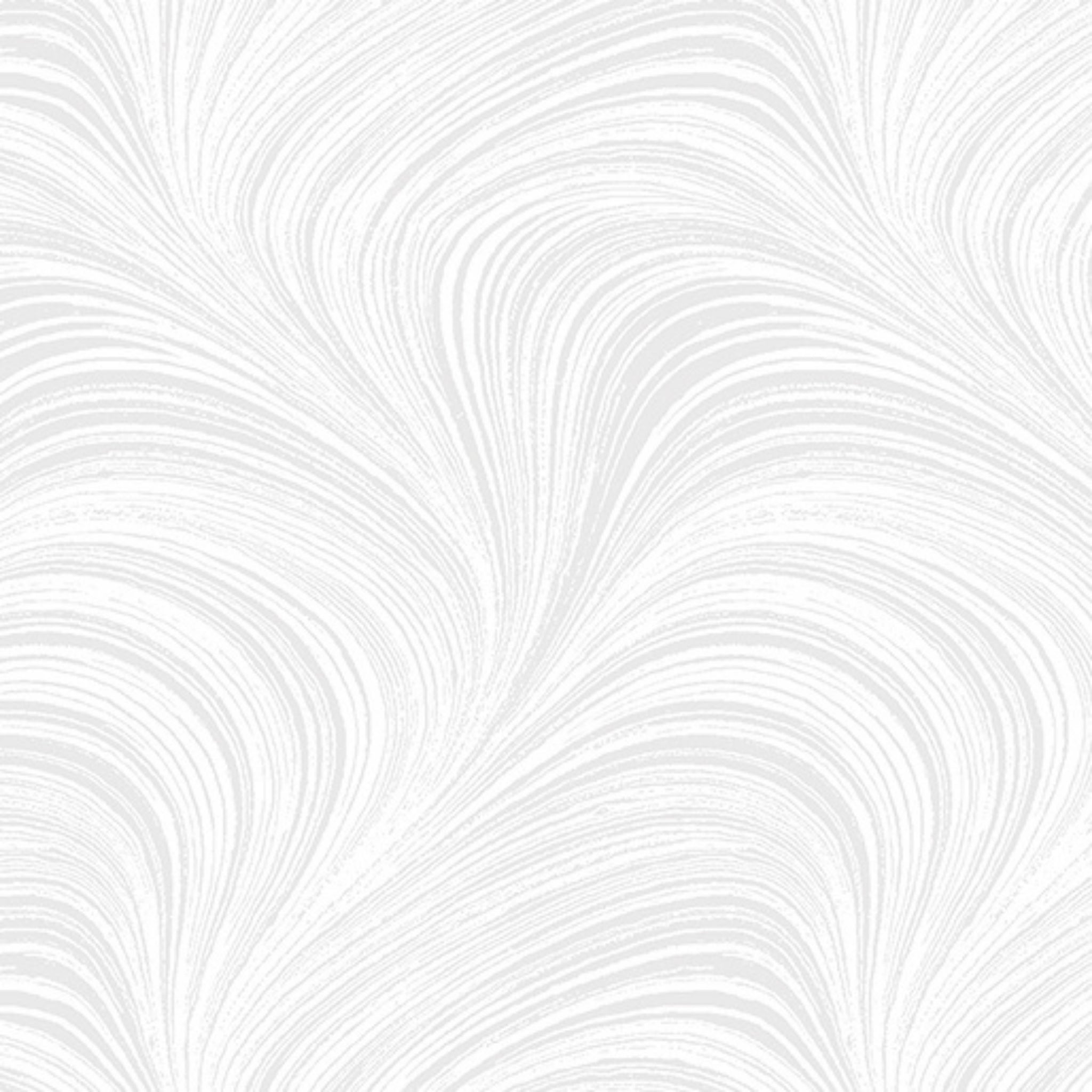 Tonal white fabric with an all-over wave and brushstroke pattern, perfect as a neutral blender