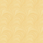 Tonal soft yellow fabric with an all-over wave and brushstroke pattern, perfect as a quilt blender