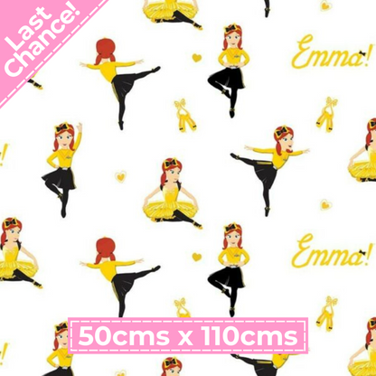 Ready, Steady, Wiggle! Emma Ballet White by Riley Blake (Scant  50 X 110 cms)