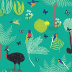 Wild Australia The Daintree Aqua - Amanda Joy Designs KK Fabrics - Three Wishes Patchwork Fabric