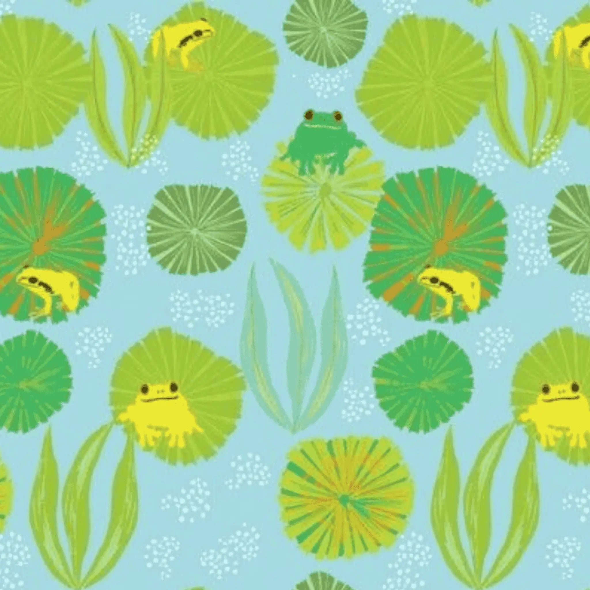 Wild Australia Frogs - Amanda Joy Designs KK Fabrics - Three Wishes Patchwork Fabric