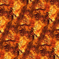 Bushfire flame repeat orange amber brown burning branches fabric for firefighter quilts and Wildfire Heroes patchwork projects