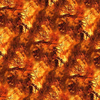 Bushfire flame repeat orange amber brown burning branches fabric for firefighter quilts and Wildfire Heroes patchwork projects