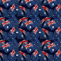 Australian flags overlapping navy red white fabric for ANZAC quilts Australia Day patriotic patchwork sewing projects