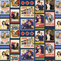 Women's wartime service vintage recruitment poster blocks WAAAF nurses land army navy fabric for ANZAC memorial quilts heritage patchwork projects
