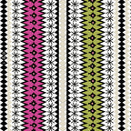 Knit-inspired fair isle geometric stripe pink olive green black cream zigzag chevron quilting cotton for quilts borders binding tote bags and aprons